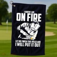 Welder Funny Welding Saying Graphic For Golf Towel thumb 1