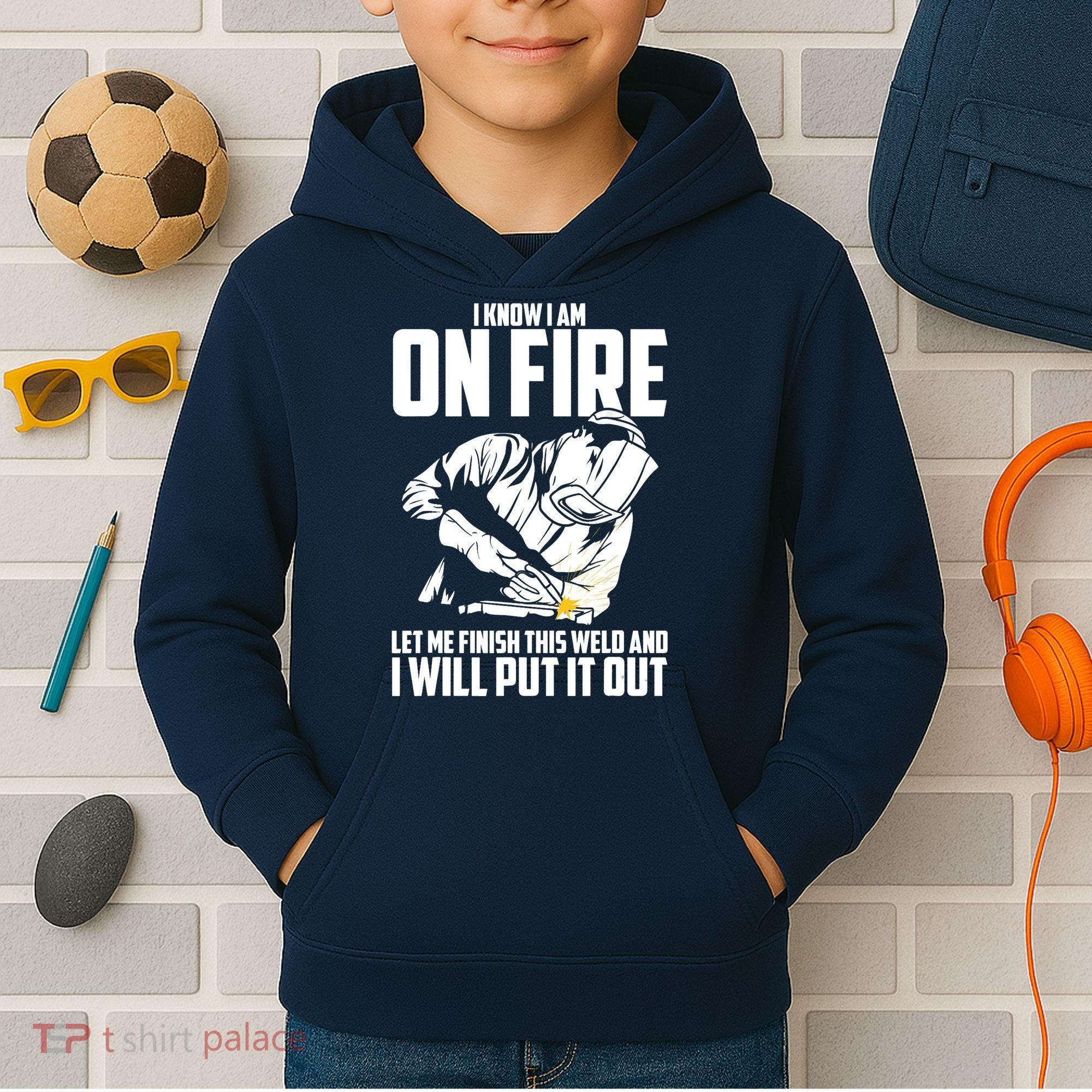 Welder Funny Welding Saying Graphic For Kids Hoodie