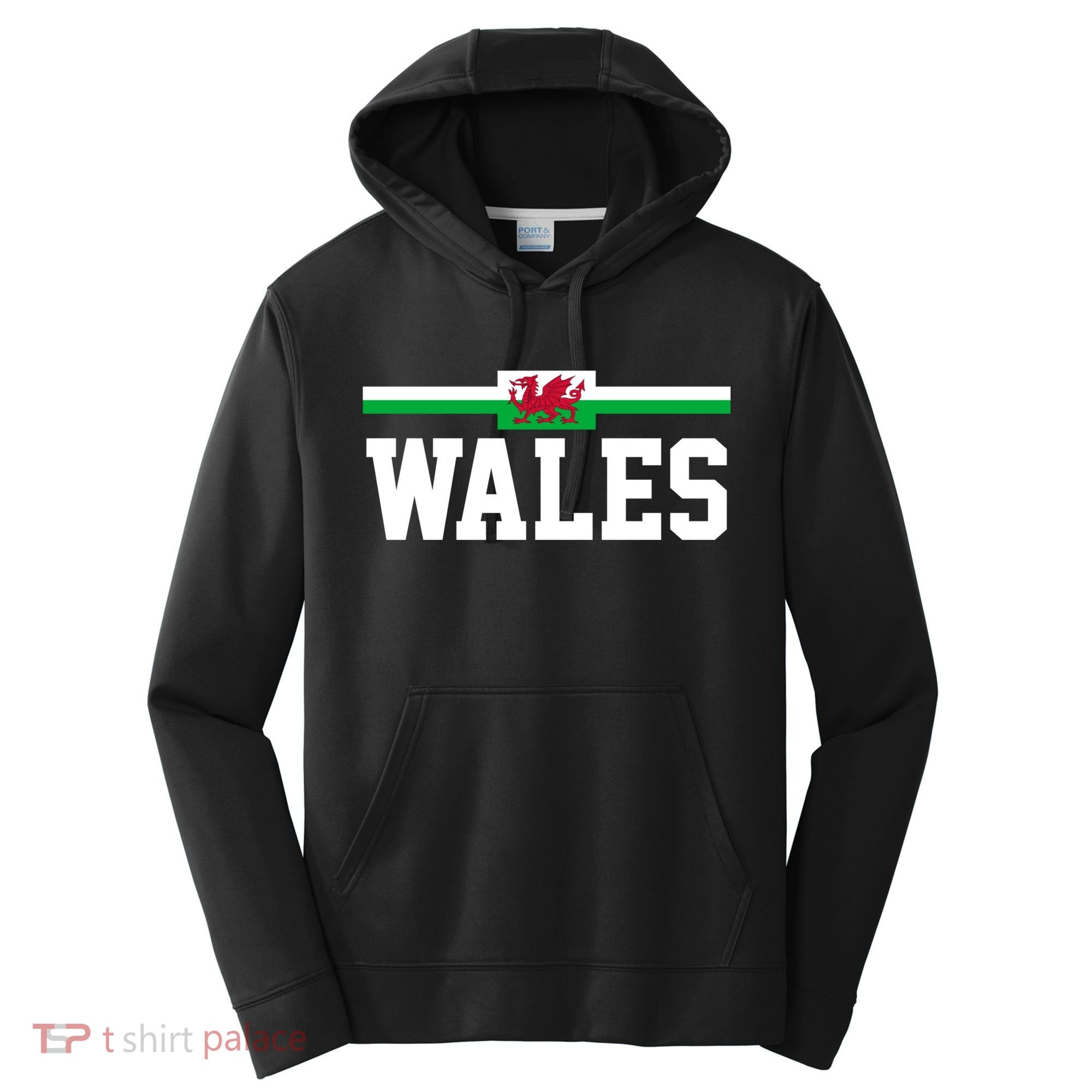 Wales Flag Welsh Cool Gift Performance Fleece Hoodie