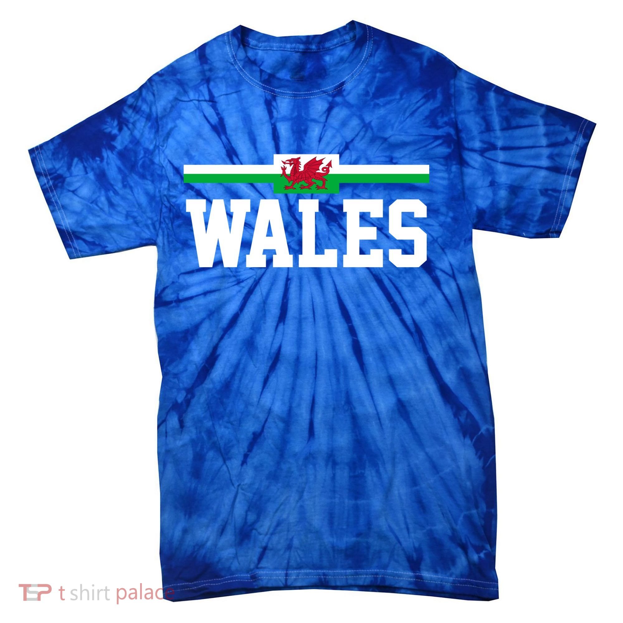 Wales Flag Welsh Cool Gift Tie-Dye T-Shirt