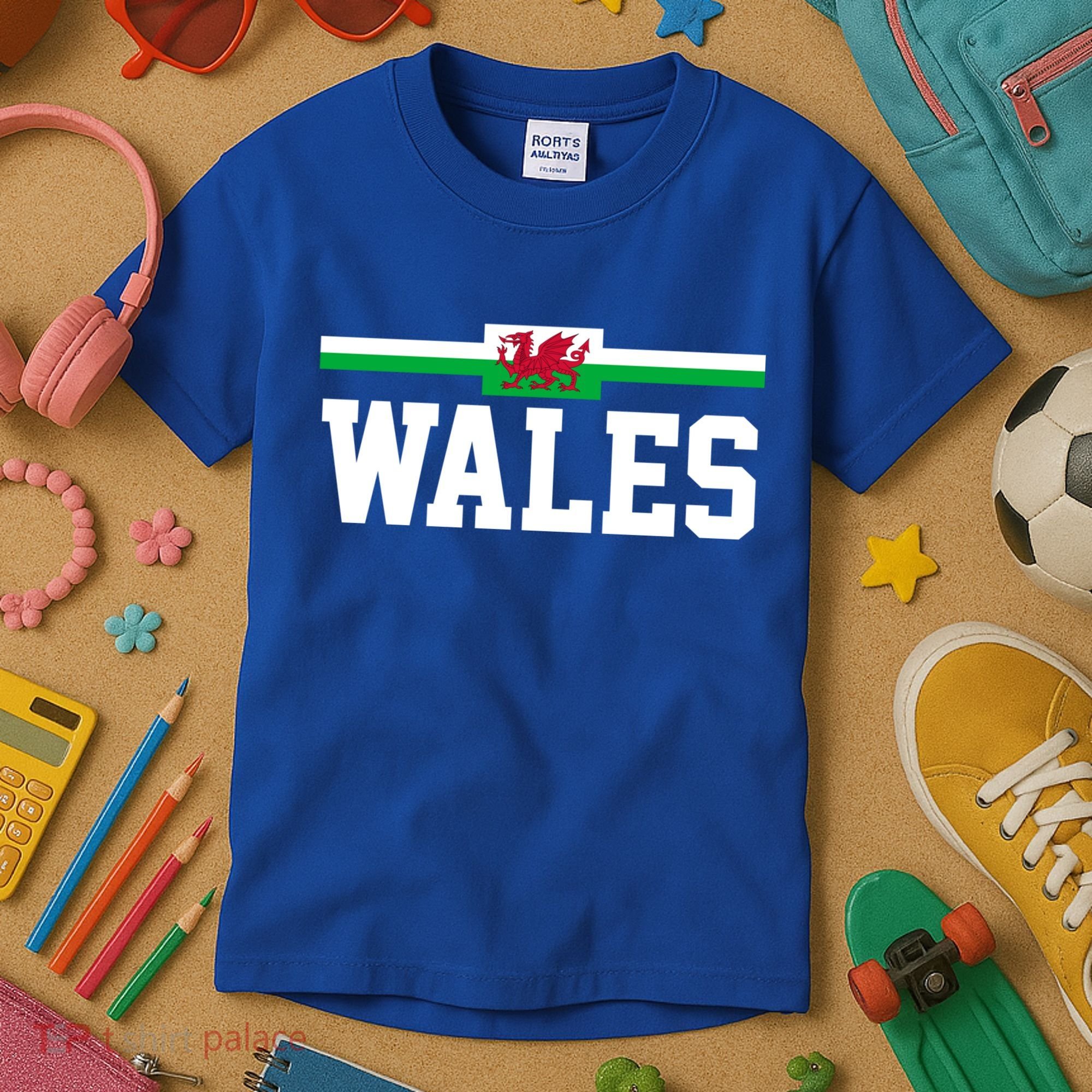 Wales Flag Welsh Cool Gift Kids T-Shirt
