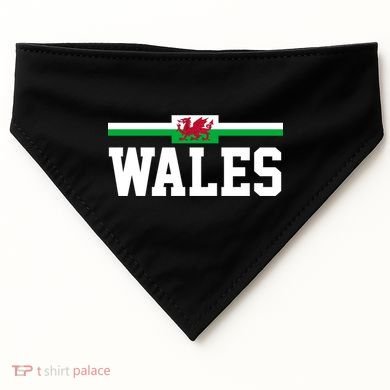 Wales Flag Welsh Gift USA-Made Doggie Bandana