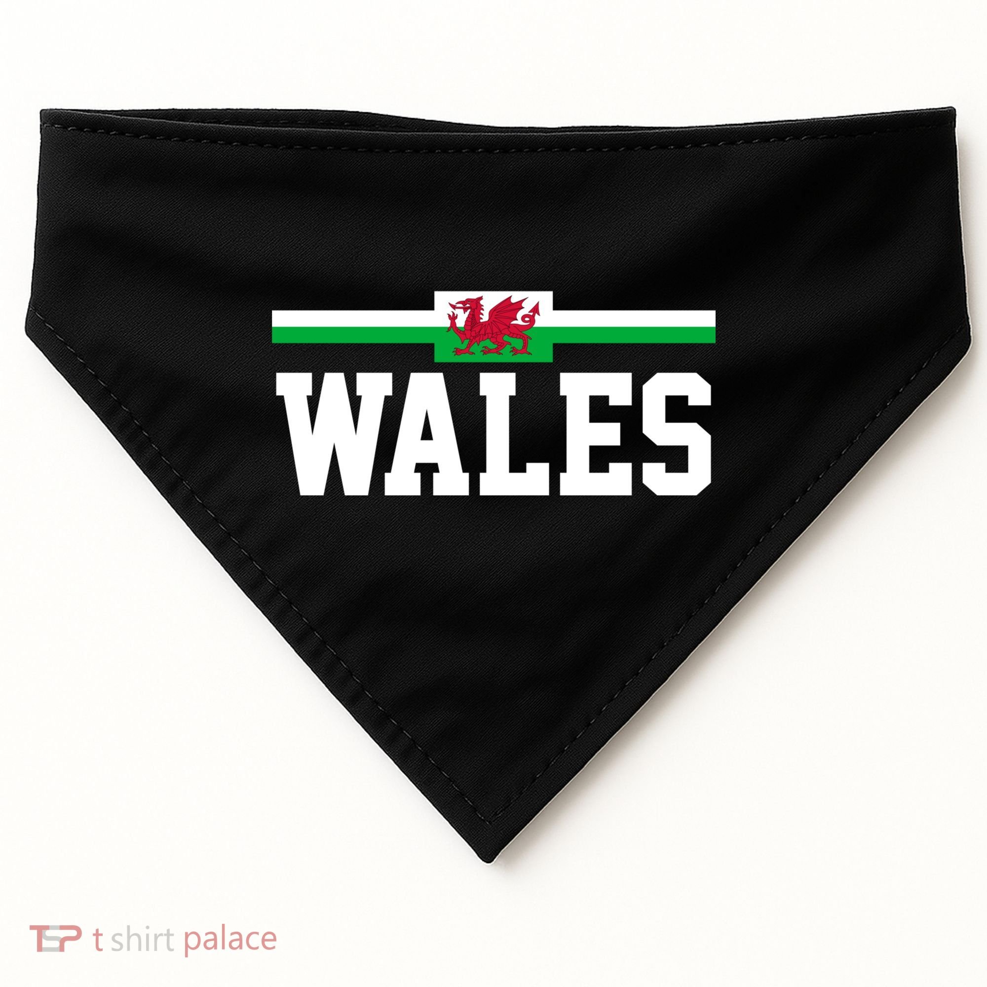 Wales Flag Welsh Gift USA-Made Doggie Bandana