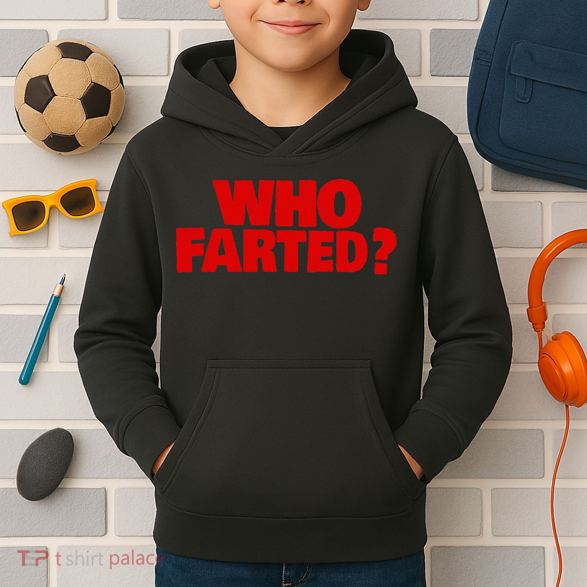 Who Farted Kids Hoodie