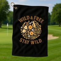 Wild & Free Golf Towel thumb 1