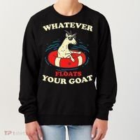 Whatever Floats Your Goat Summer Float Trip River Tubing Women's Sweatshirt thumb 0