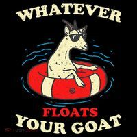 Whatever Floats Your Goat Summer Float Trip River Tubing Coaster thumb 2