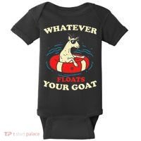 Whatever Floats Your Goat Summer Float Trip River Tubing Baby Bodysuit thumb 0