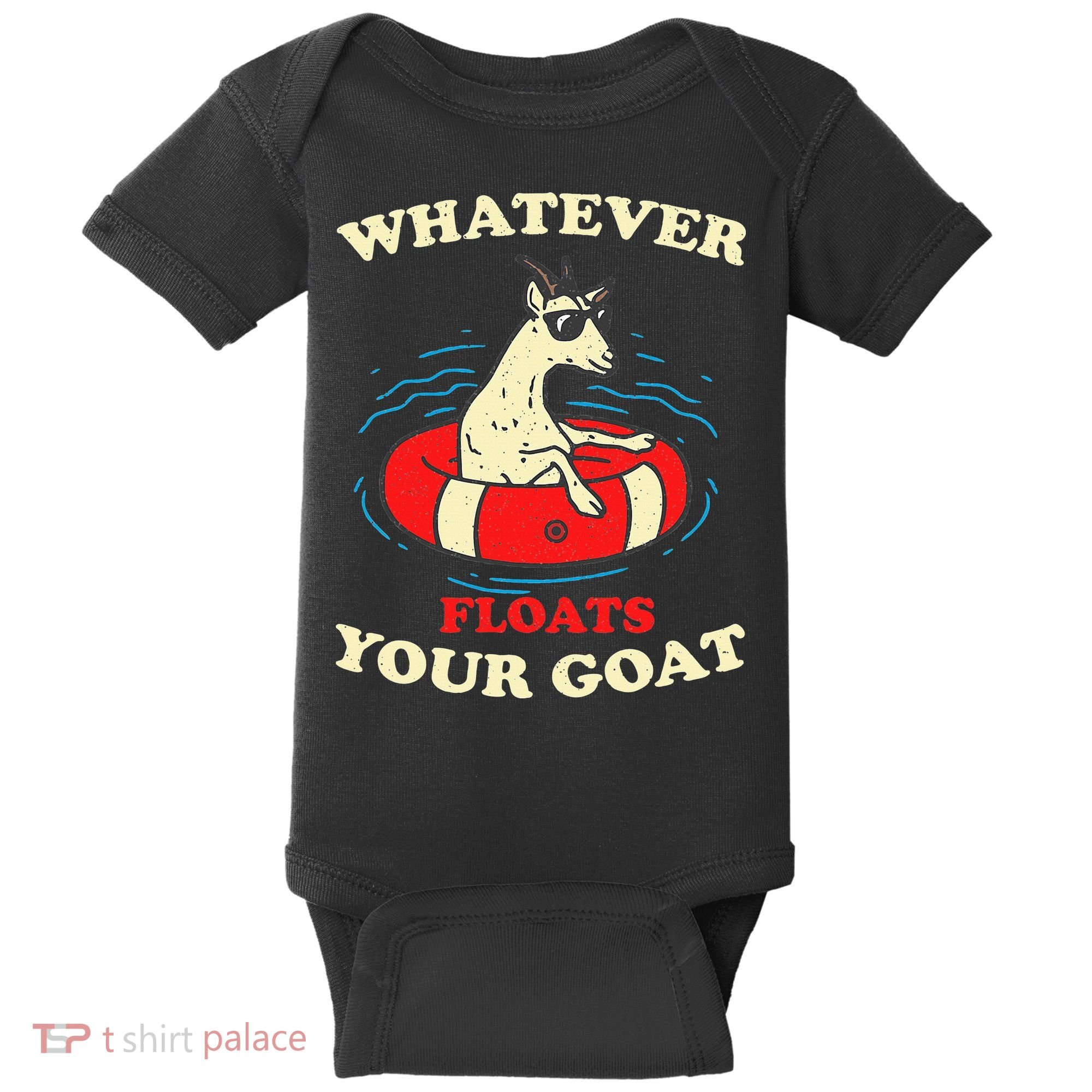 Whatever Floats Your Goat Summer Float Trip River Tubing Baby Bodysuit