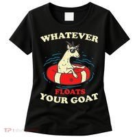 Whatever Floats Your Goat Summer Float Trip River Tubing Women's T-Shirt thumb 0