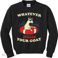 Whatever Floats Your Goat Summer Float Trip River Tubing Kids Sweatshirt thumb 0