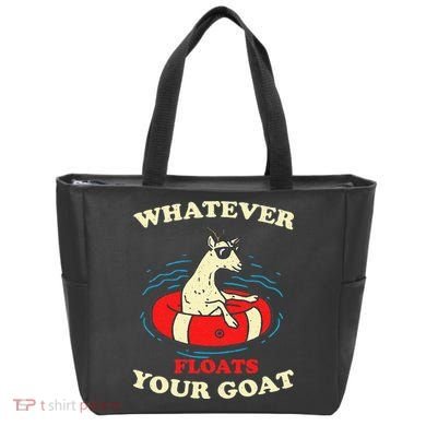 Whatever Floats Your Goat Summer Float Trip River Tubing Tote Bag