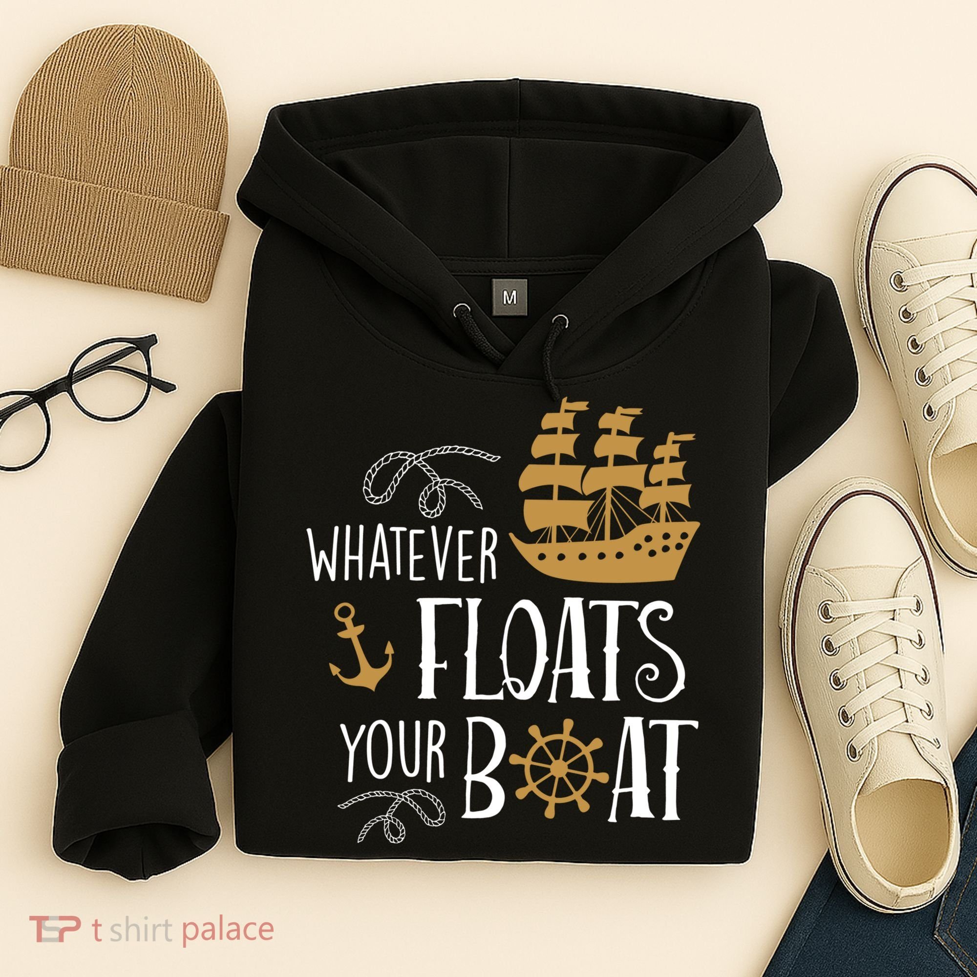 Whatever Floats Your Boat Funny Pirate Ship Hoodie
