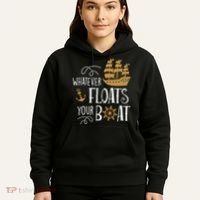 Whatever Floats Your Boat Funny Pirate Ship Hoodie thumb 5