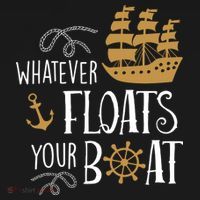 Whatever Floats Your Boat Funny Pirate Ship Sweatshirt thumb 3