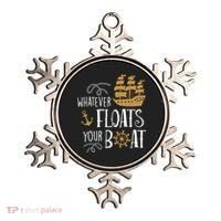 Whatever Floats Your Boat Funny Pirate Ship Ornament thumb 0