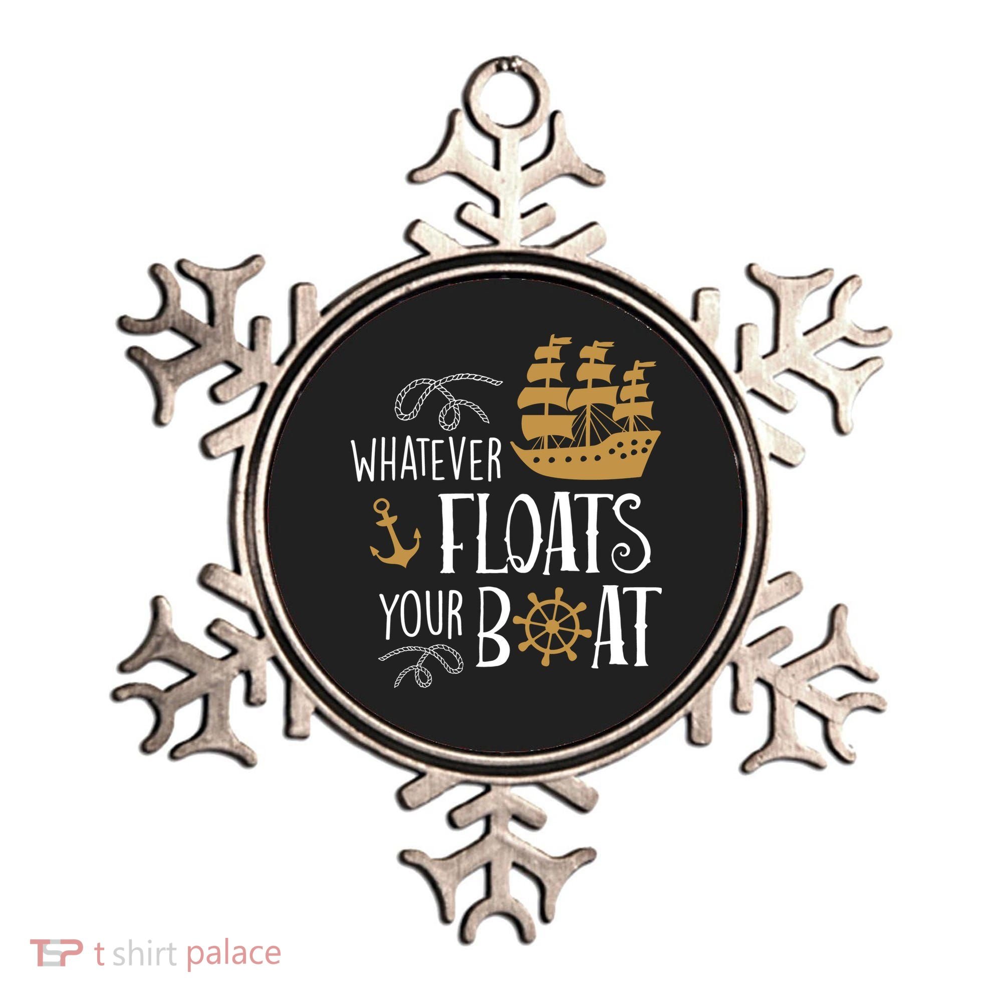 Whatever Floats Your Boat Funny Pirate Ship Ornament