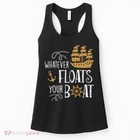 Whatever Floats Your Boat Funny Pirate Ship Women's Tank Top thumb 0