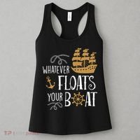 Whatever Floats Your Boat Funny Pirate Ship Women's Tank Top thumb 3