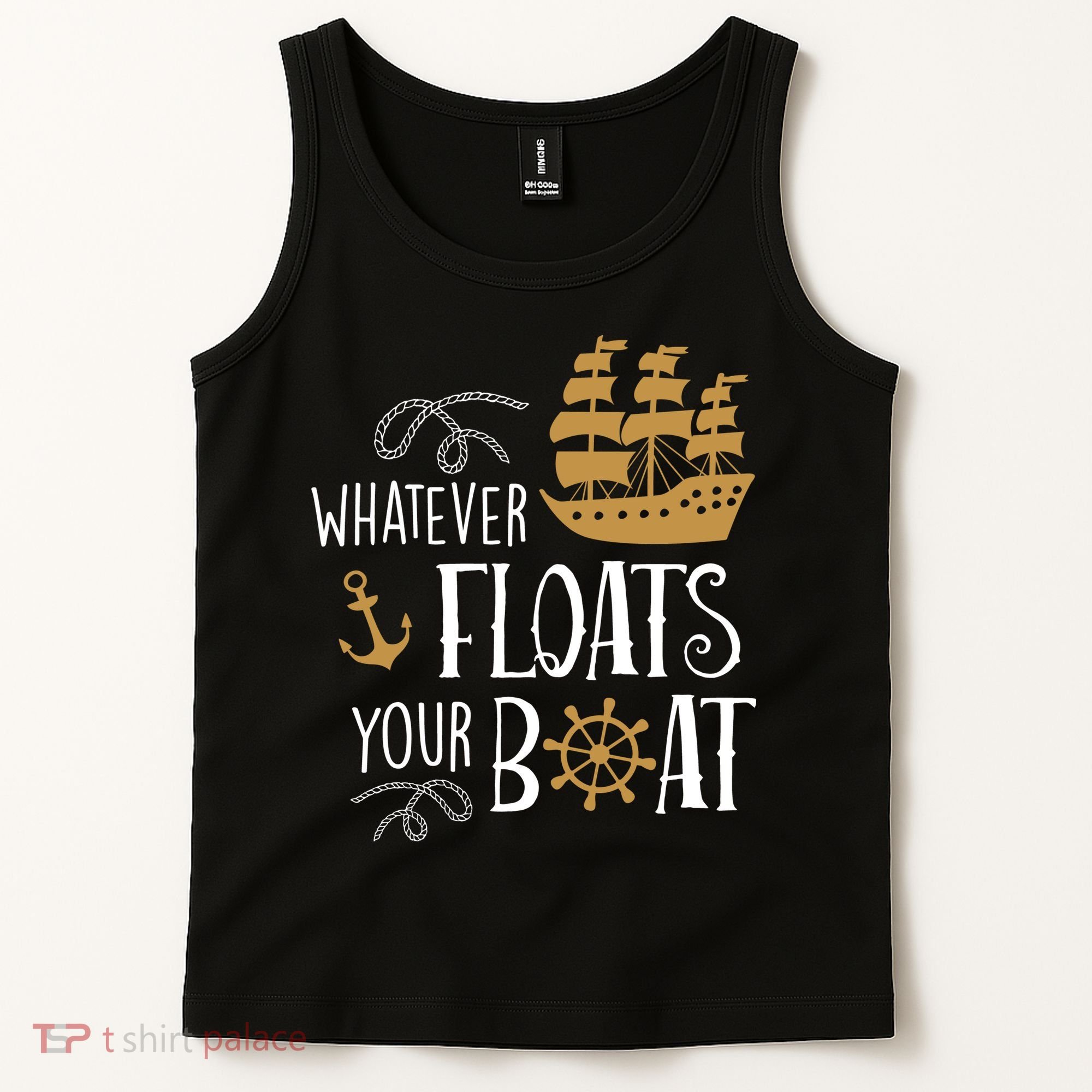 Whatever Floats Your Boat Funny Pirate Ship Tank Top