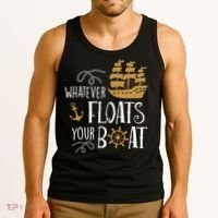 Whatever Floats Your Boat Funny Pirate Ship Tank Top thumb 3