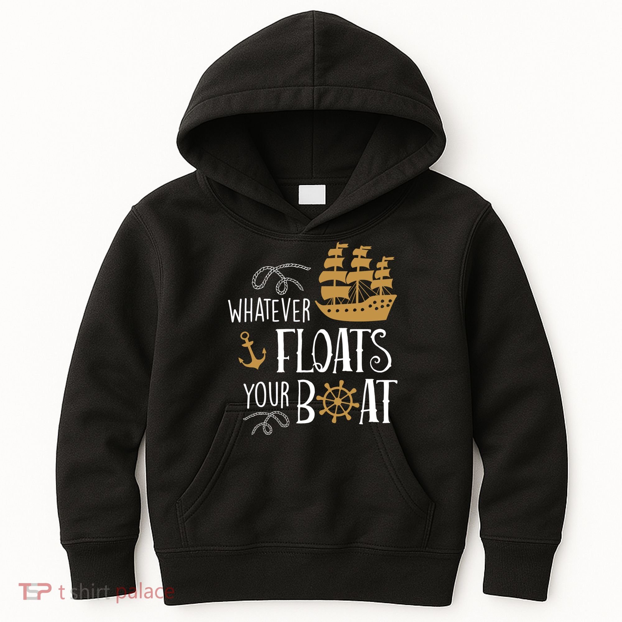 Whatever Floats Your Boat Funny Pirate Ship Kids Hoodie