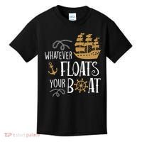 Whatever Floats Your Boat Funny Pirate Ship Kids T-Shirt thumb 0