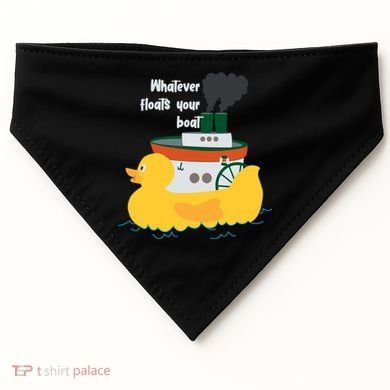 Whatever Floats Your Boat Funny Floaty Duck USA-Made Doggie Bandana