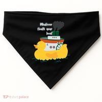 Whatever Floats Your Boat Funny Floaty Duck USA-Made Doggie Bandana thumb 0