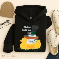 Whatever Floats Your Boat Funny Floaty Duck Hoodie thumb 4