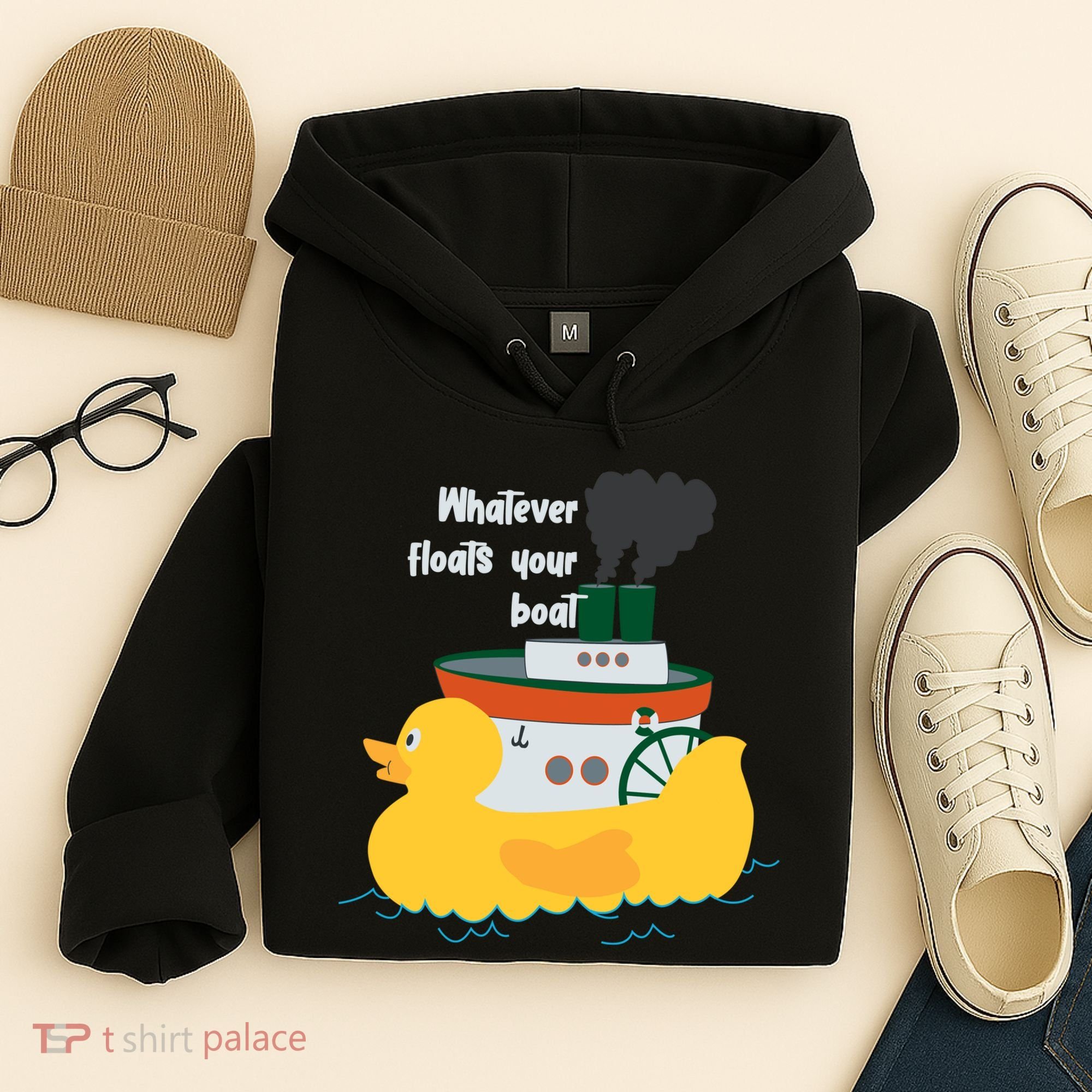 Whatever Floats Your Boat Funny Floaty Duck Hoodie