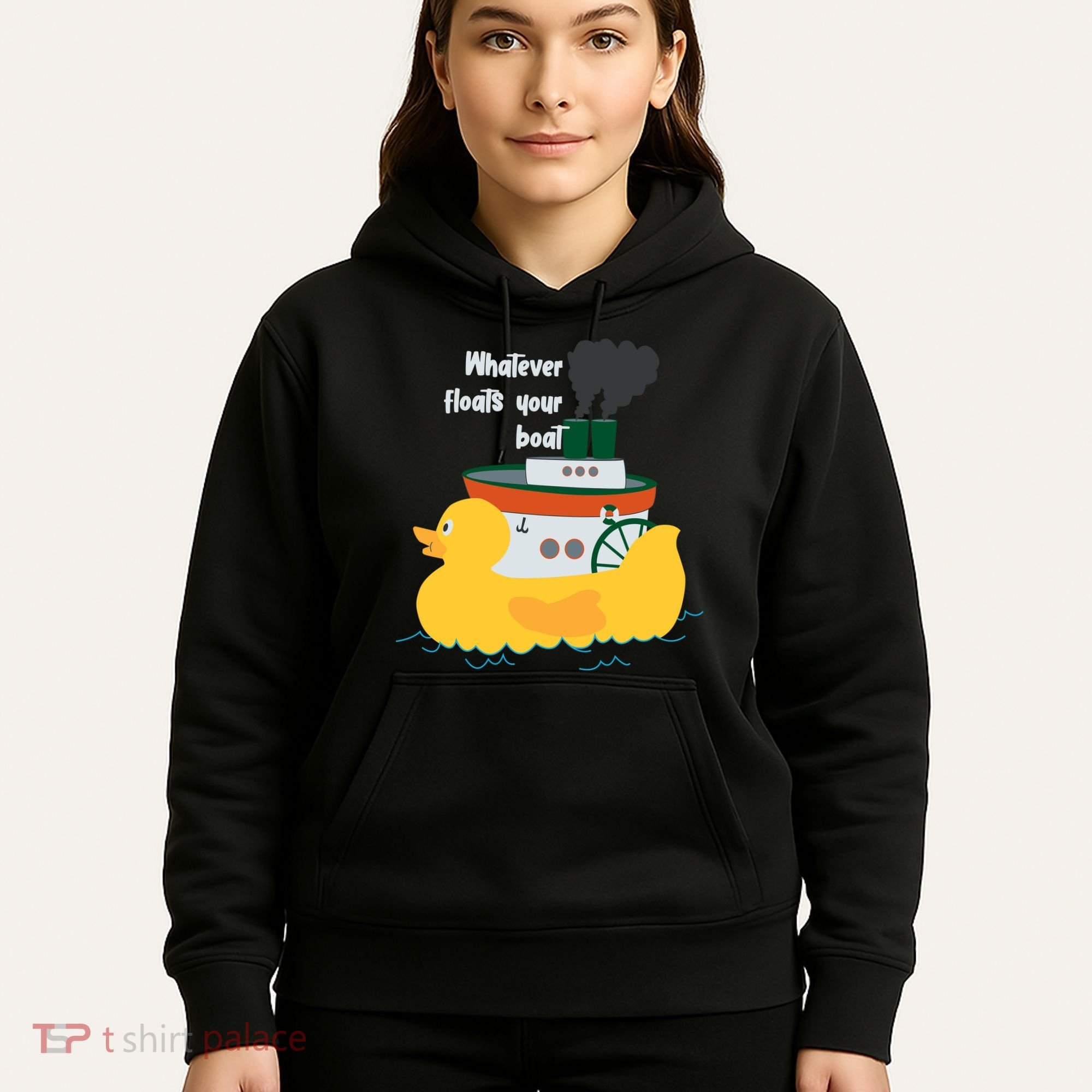 Whatever Floats Your Boat Funny Floaty Duck Hoodie