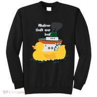 Whatever Floats Your Boat Funny Floaty Duck Sweatshirt thumb 0