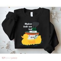 Whatever Floats Your Boat Funny Floaty Duck Sweatshirt thumb 2
