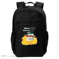 Whatever Floats Your Boat Funny Floaty Duck Backpack thumb 0