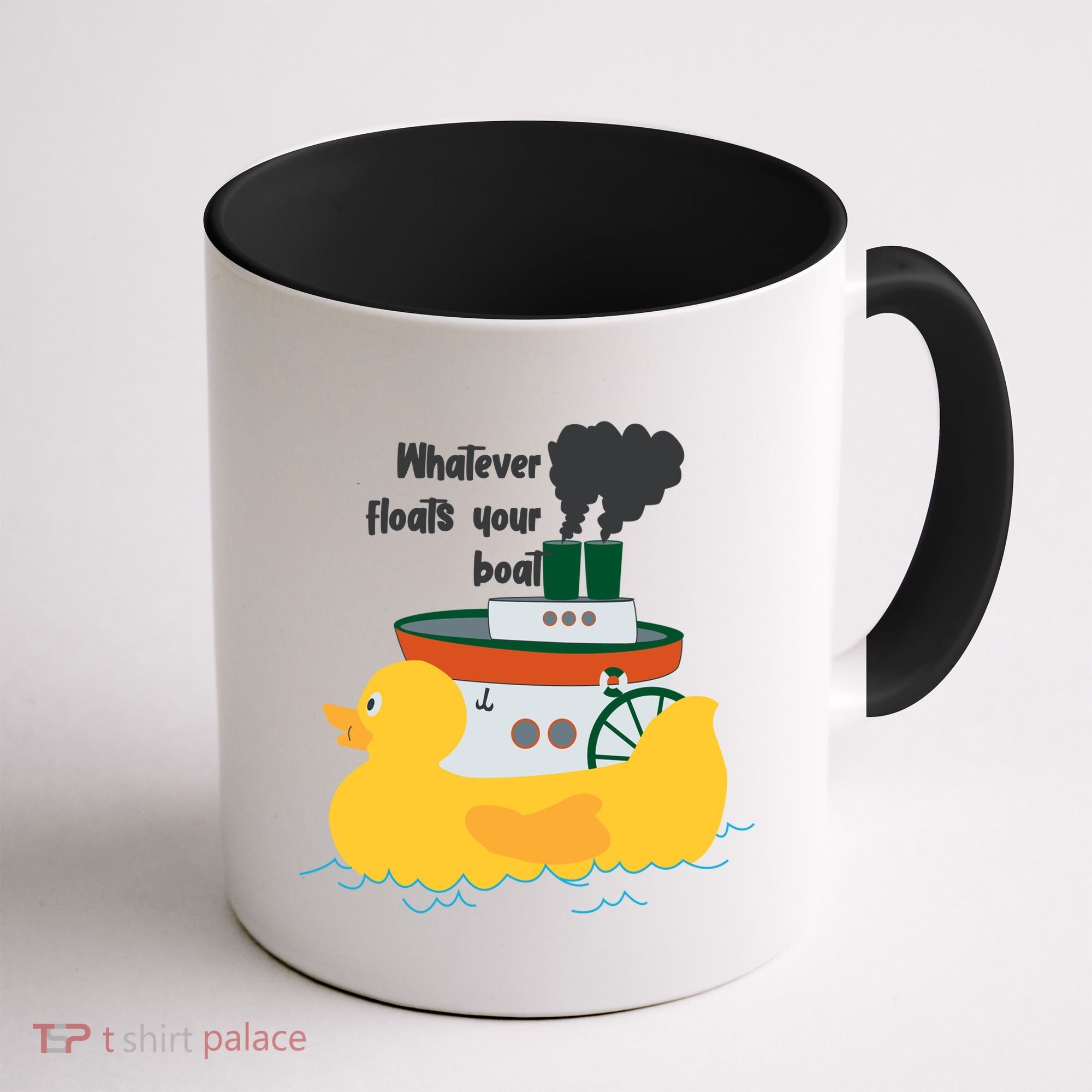 Whatever Floats Your Boat Funny Floaty Duck Coffee Mug