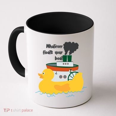 Whatever Floats Your Boat Funny Floaty Duck Coffee Mug