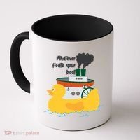 Whatever Floats Your Boat Funny Floaty Duck Coffee Mug thumb 0