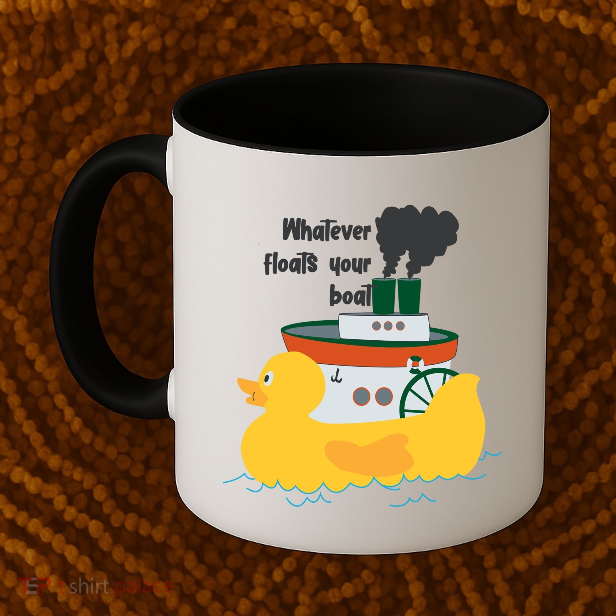 Whatever Floats Your Boat Funny Floaty Duck Coffee Mug