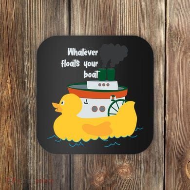 Whatever Floats Your Boat Funny Floaty Duck Coaster