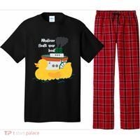 Whatever Floats Your Boat Funny Floaty Duck Pajama Set thumb 0