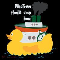 Whatever Floats Your Boat Funny Floaty Duck Ornament thumb 1