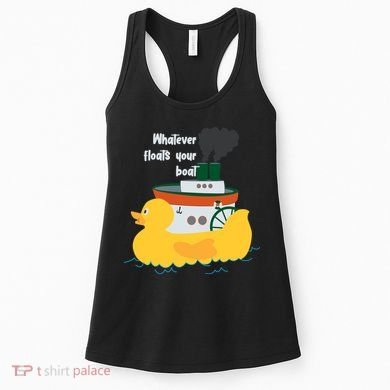 Whatever Floats Your Boat Funny Floaty Duck Women's Tank Top