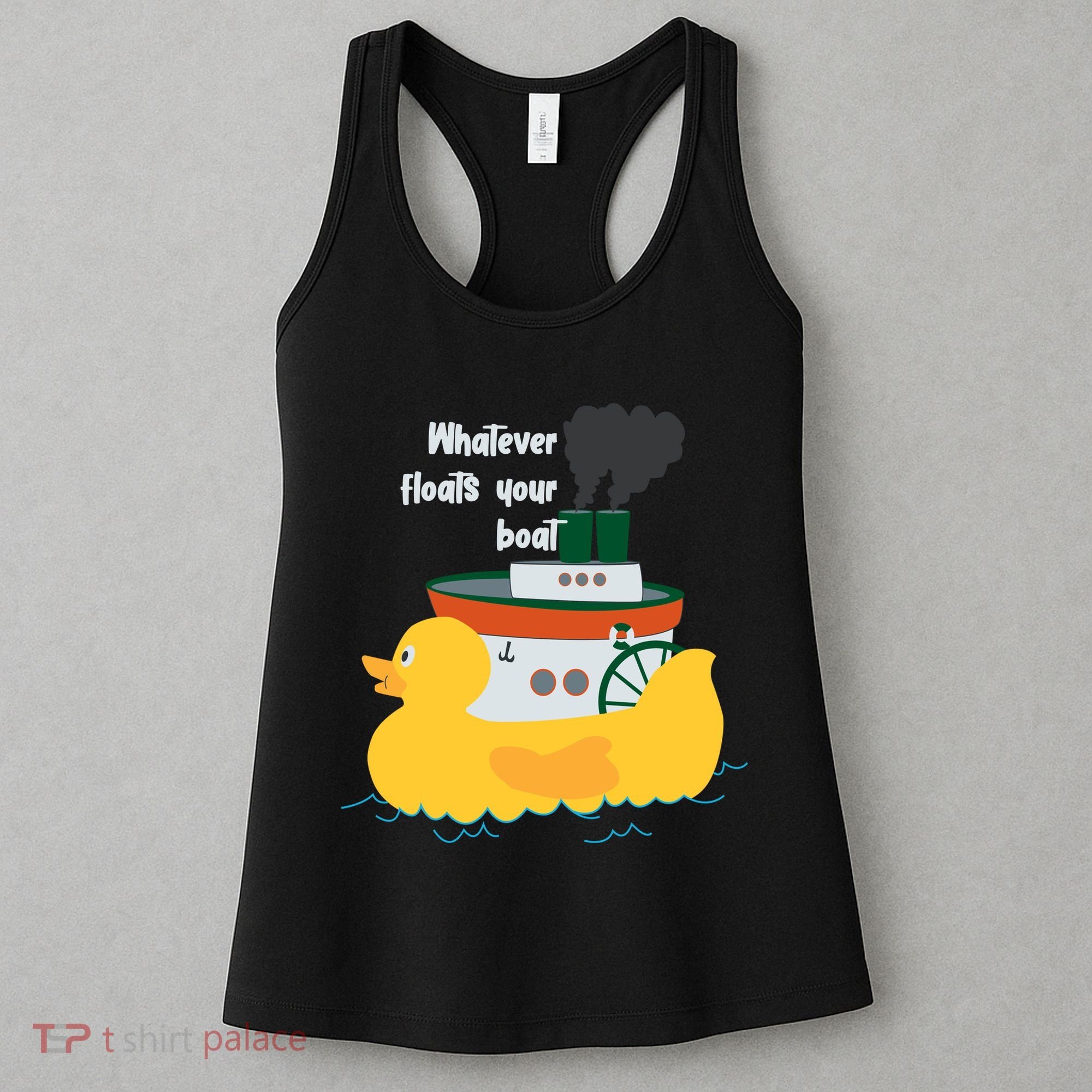Whatever Floats Your Boat Funny Floaty Duck Women's Tank Top