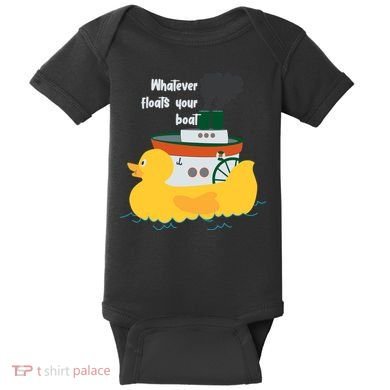 Whatever Floats Your Boat Funny Floaty Duck Baby Bodysuit