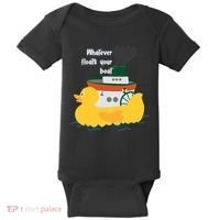 Whatever Floats Your Boat Funny Floaty Duck Baby Bodysuit thumb 0