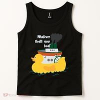 Whatever Floats Your Boat Funny Floaty Duck Tank Top thumb 2
