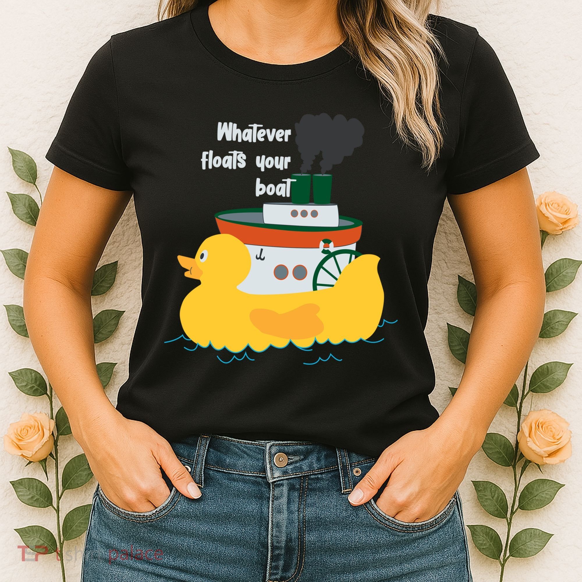 Whatever Floats Your Boat Funny Floaty Duck Women's T-Shirt