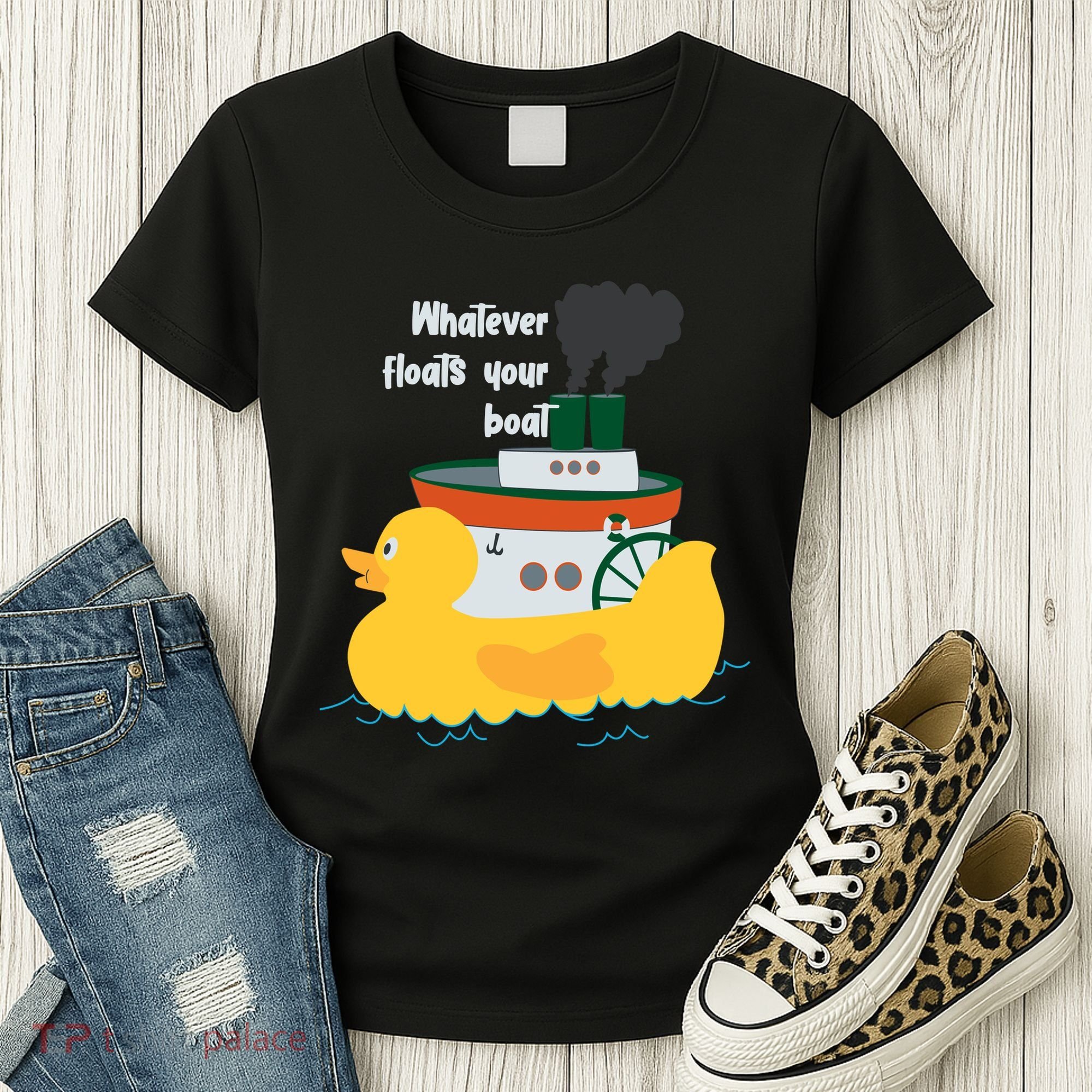 Whatever Floats Your Boat Funny Floaty Duck Women's T-Shirt