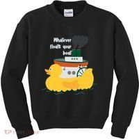 Whatever Floats Your Boat Funny Floaty Duck Kids Sweatshirt thumb 0